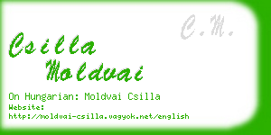 csilla moldvai business card